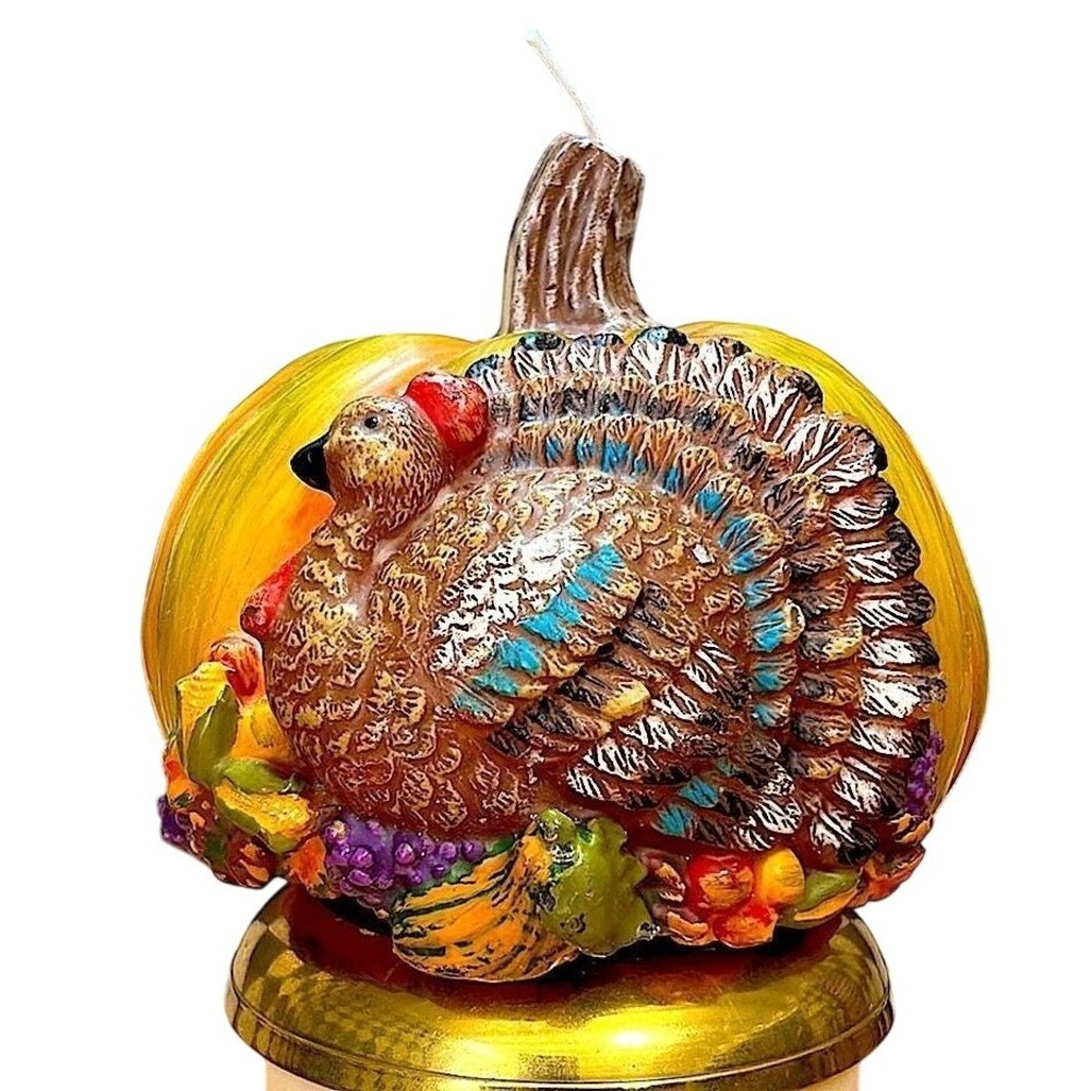 Sculptural Candle Turkey, Harvest & Pumpkin| Rustic & Elaborate Decor